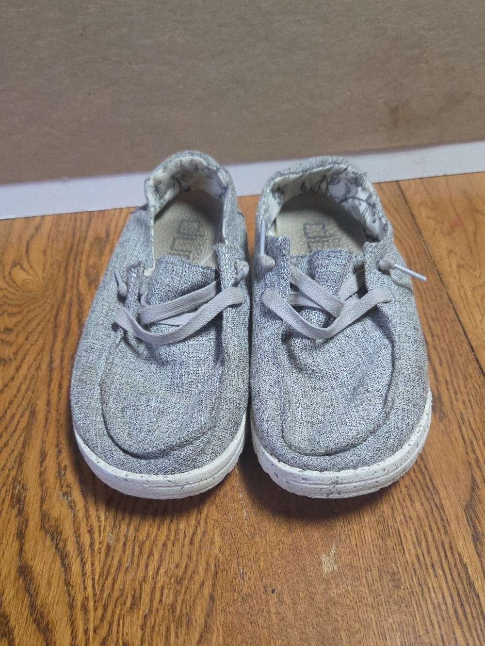 Casual Grey Slip-On Sneakers with Laces